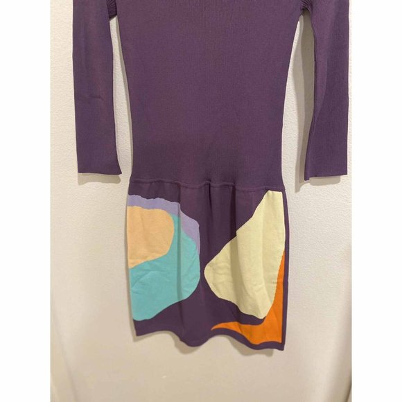 Paula Hian Audrey Long Sleeve Knit Abstract Dress Size XSmall - Picture 6 of 7